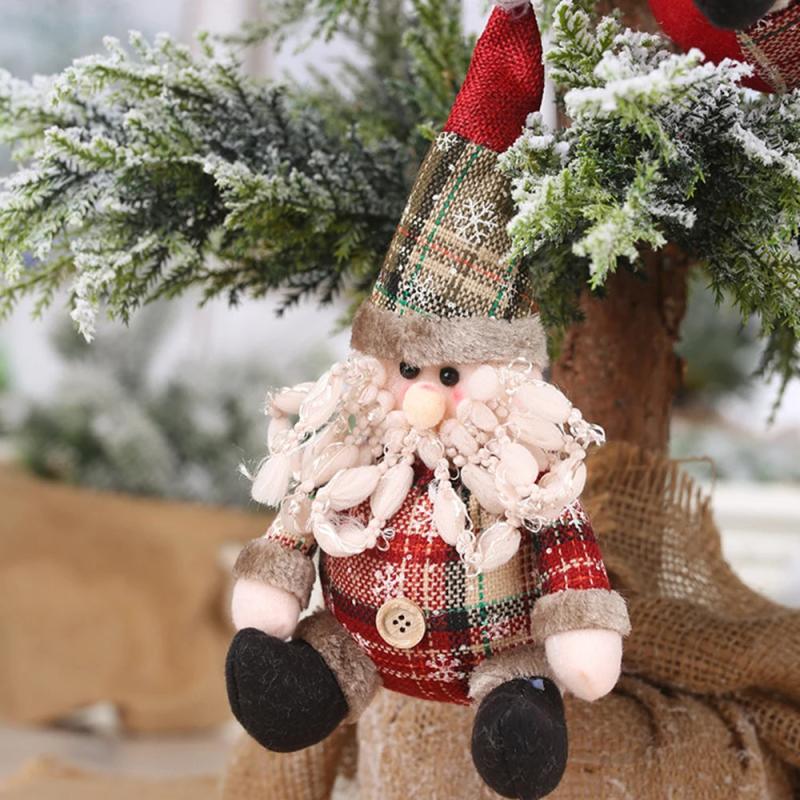 Elk Santa Dolls Christmas Pendant Decorations For Home