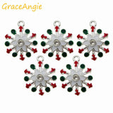 12pcs Silver Snowflake Pendant Charms Xmas Decor
