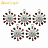 12pcs Silver Snowflake Pendant Charms Xmas Decor