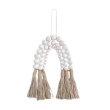 Boho Wood Beads Pendant Garland with Tassels for Christmas Decoration