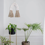 Boho Wood Beads Pendant Garland with Tassels for Christmas Decoration