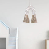 Boho Wood Beads Pendant Garland with Tassels for Christmas Decoration