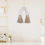 Boho Wood Beads Pendant Garland with Tassels for Christmas Decoration