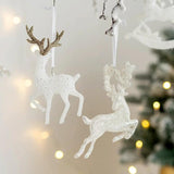 Christmas Tree Glitter Elk Hanging Decor - Christmas Party Ye
