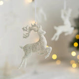 Christmas Tree Glitter Elk Hanging Decor - Christmas Party Ye