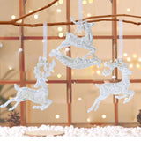 Christmas Tree Glitter Elk Hanging Decor - Christmas Party Ye