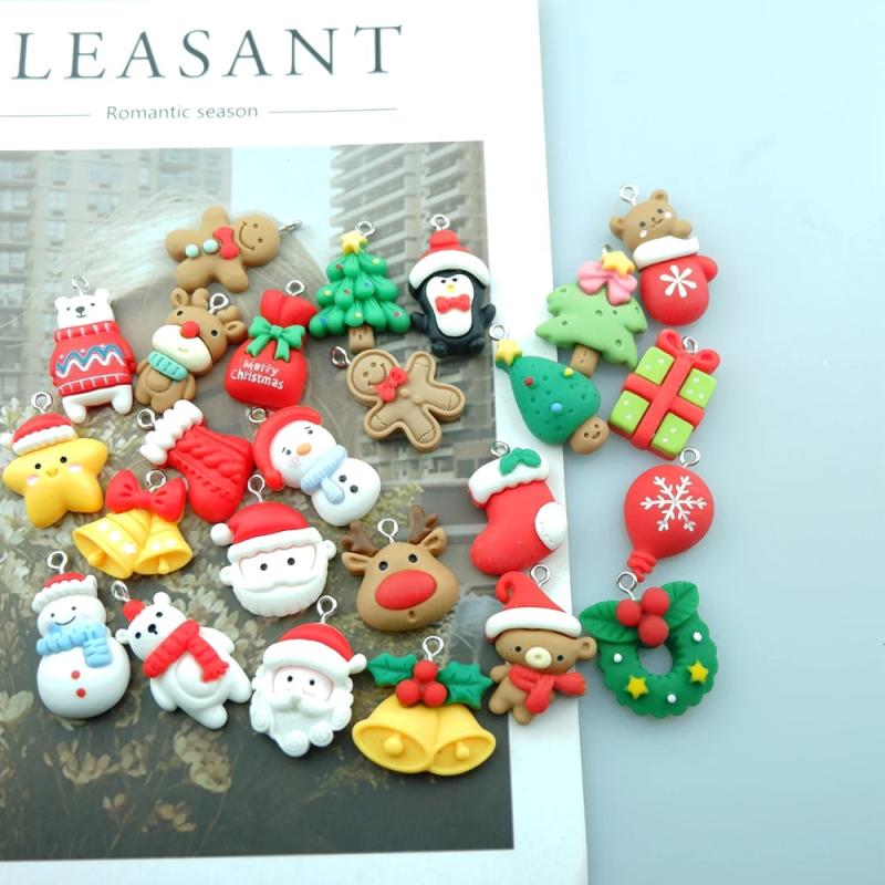 Christmas Charms Bracelets Earrings DIY Jewelry Making Accessories