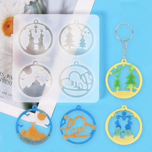 Christmas Epoxy Resin Pendant Silicone Mould