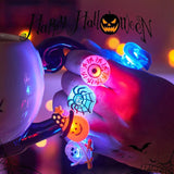 10PCS Luminous Halloween Rings Led Light Christmas Ghost Skull Flash Finger Ring