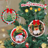 Christmas Keychain Light Window Santa Decorations Pendant