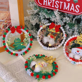 Christmas Keychain Light Window Santa Decorations Pendant