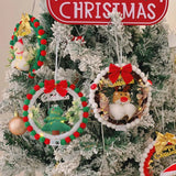 Christmas Keychain Light Window Santa Decorations Pendant