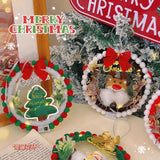 Christmas Keychain Light Window Santa Decorations Pendant