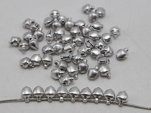 200 Silver-plate Aluminum Jingle Bells 6mm DIY Craft