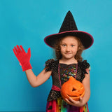 Red Furry Fabric Christmas Gloves Party Favors Costume
