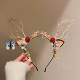 KAITIN Christmas Hairbands for Women Deer Horn Decoration Hair Hoops