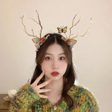 KAITIN Christmas Hairbands for Women Deer Horn Decoration Hair Hoops