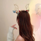 KAITIN Christmas Hairbands for Women Deer Horn Decoration Hair Hoops