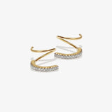 925 Silver Rhinestone Ear Cuff Earring for Women - Summer Arrival Gift