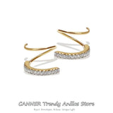 925 Silver Rhinestone Ear Cuff Earring for Women - Summer Arrival Gift