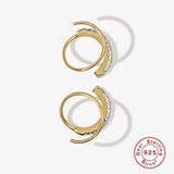 925 Silver Rhinestone Ear Cuff Earring for Women - Summer Arrival Gift