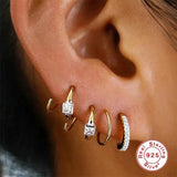 925 Silver Rhinestone Ear Cuff Earring for Women - Summer Arrival Gift