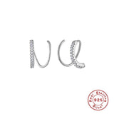 925 Silver Rhinestone Ear Cuff Earring for Women - Summer Arrival Gift