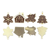 5pcs Enamel Christmas House Snowflakes Charms For Earrings DIY Jewelry Making
