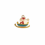 10pcs Santa Claus Snowmobile Charms Enamel Pendant DIY Material YZ700