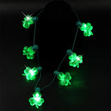 Mini Clovers Flashing Light-up Christmas Necklace 7 Led Bulbs