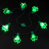 Mini Clovers Flashing Light-up Christmas Necklace 7 Led Bulbs