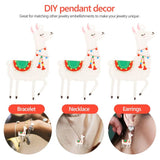 10 Pcs Alpaca Charms DIY Earrings Christmas Accessories Acrylic Necklace