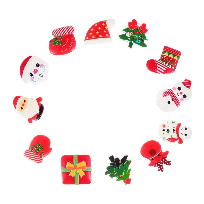 30 Pcs Fridge Magnet Kids Craft Decorations DIY Charm Christmas Plastic