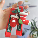 Christmas Cartoon Santa Claus Elk Keychain for Women Children Gift