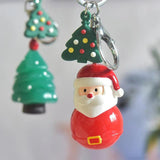 Christmas Cartoon Santa Claus Elk Keychain for Women Children Gift