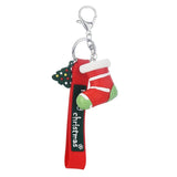 Christmas Cartoon Santa Claus Elk Keychain for Women Children Gift