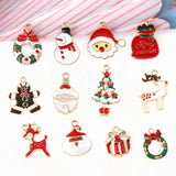 10Pcs Christmas Charms Snowflakes Angel Pendants for DIY Jewelry Tree Decor