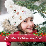 10Pcs Christmas Charms Snowflakes Angel Pendants for DIY Jewelry Tree Decor