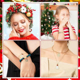 10Pcs Christmas Charms Snowflakes Angel Pendants for DIY Jewelry Tree Decor