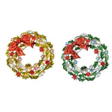2 PCS Christmas Lapel Pin Green Corsage Accessories Alloy Brooch