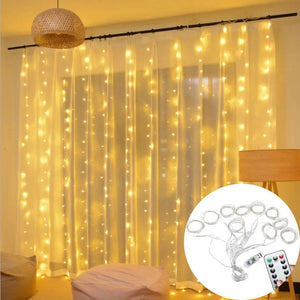 Christmas LED fairy lights garland curtain string lights with Remote control