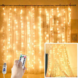 Christmas LED fairy lights garland curtain string lights with Remote control