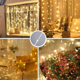 Christmas LED fairy lights garland curtain string lights with Remote control