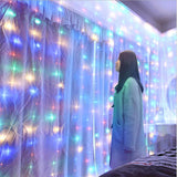 Christmas LED fairy lights garland curtain string lights with Remote control