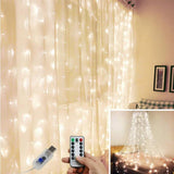 Christmas LED fairy lights garland curtain string lights with Remote control