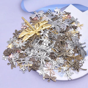 Dragonfly Charms Metal Pendant DIY Necklaces Insect Animal Retro Pack