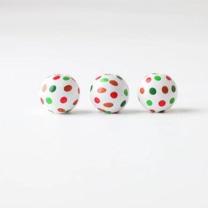16mm Christmas Snowman Elk Tree Bells Wooden Beads DIY Party Decoration