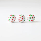 16mm Christmas Snowman Elk Tree Bells Wooden Beads DIY Party Decoration