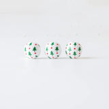 16mm Christmas Snowman Elk Tree Bells Wooden Beads DIY Party Decoration