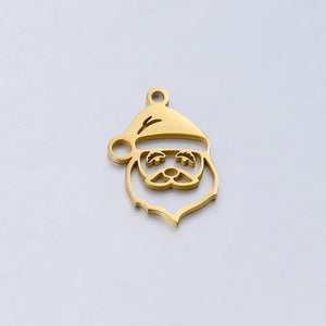 5Pcs Xmas Santa Charms for Jewelry Making Necklace Bracelet Earrings